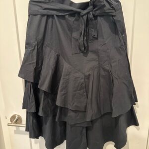 Vince Camuto black Layered A-Line Skirt New without tags